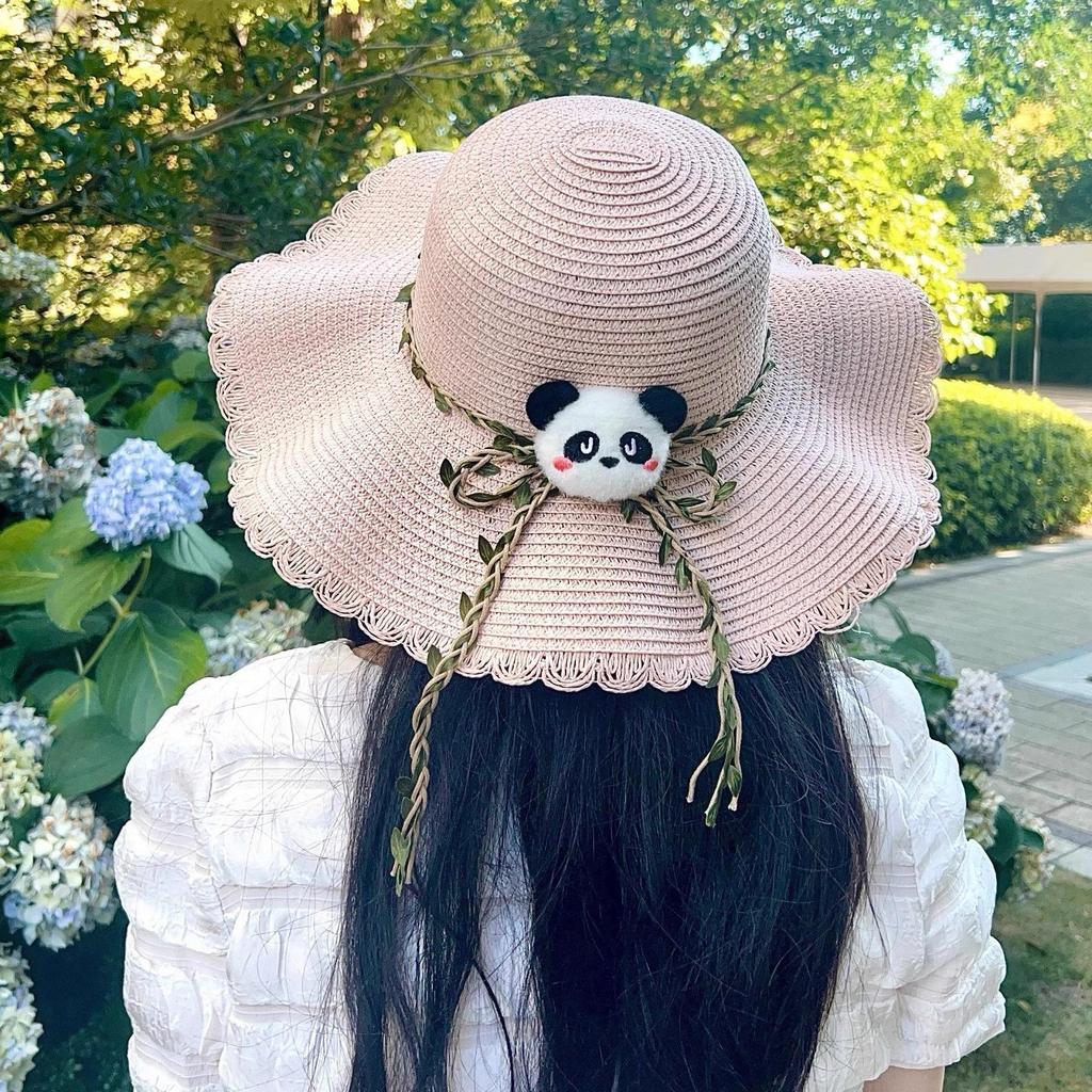 Women's Wide Brim Straw Sun Hat - Foldable Beach & Vacation Hat