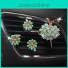 Estilo Deusa Flor Margarida Strass Menina Bailarina Clipe Perfume Saída de Ar Carro Ornamento Interior Branco/rosa/roxo/verde