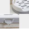 Plastic Countertop Dishcloth Drying Rack with U-Shaped Towel Bar Slotted Soap Plate Side Drain Spout Easy Clean Beige Kitchen