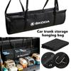 NAWR1 For Oxford Cloth Car Trunk Storage Bag Rear Seat Back Hanging Organizer Box Kodiaq Octavia 2 3 Rapid Karoq Fabia Kamiq