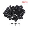 100Pcs Black Round Head Metal Pushpins Upholstery Nails Vintage Tacks Stud Decor