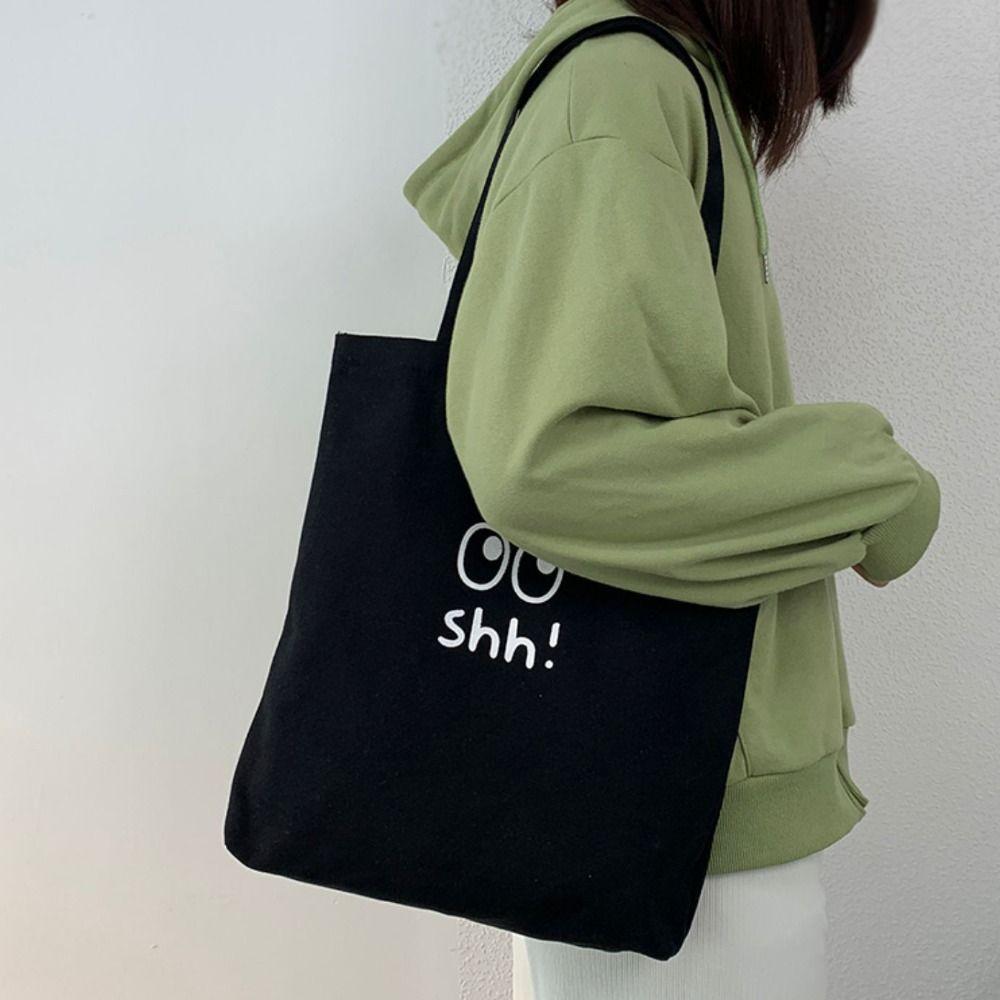 Portable Mommy Handbag Casual Cloth Shoulder Bag Simple Canvas Tote Bag  Travel