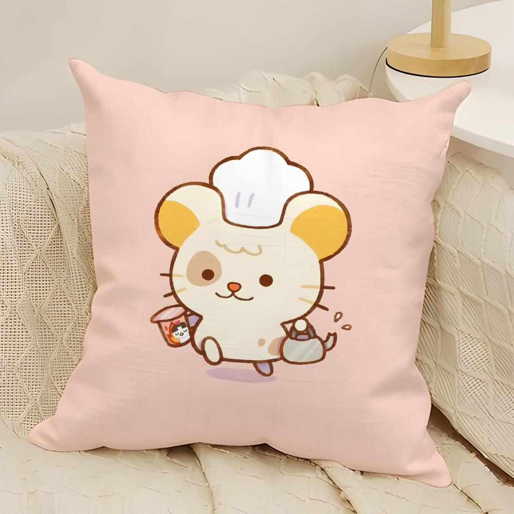 fashing Cartoon Colorful Animal Patterns Pillow Case Natural Linen Double-Sided Printing Sofa Home Decor Cushion Cover