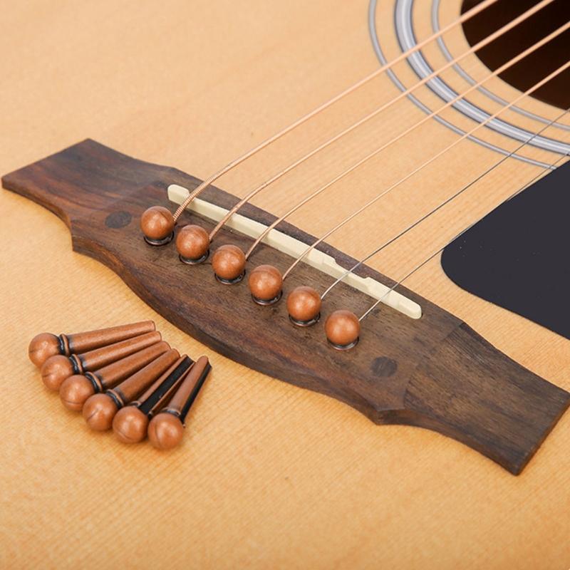 Acoustic Guitar Bridge Pins with Bridge Pin Puller Set Bass Guitar Bridge Pegs Stringed Instruments String Nail Remover