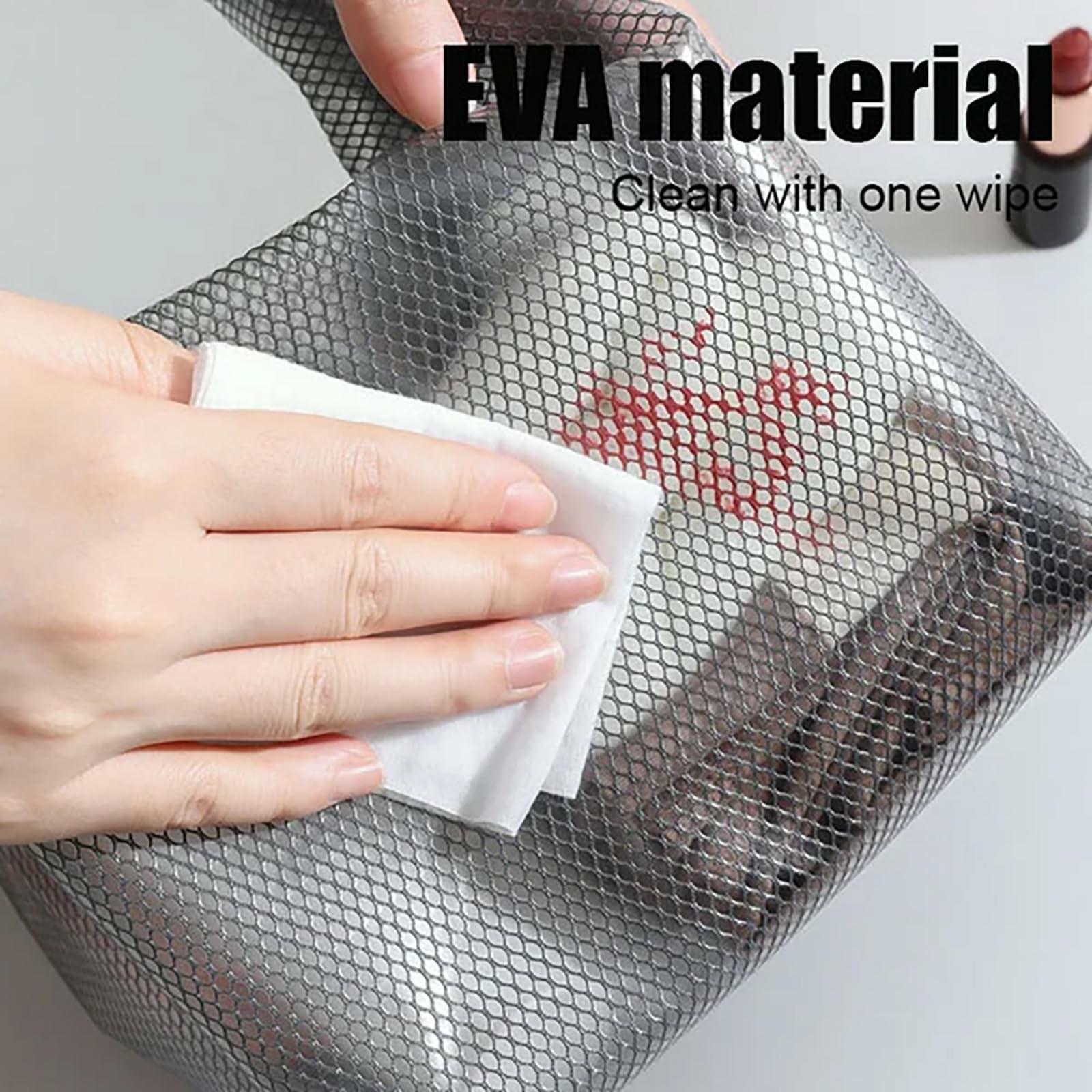 

Portable Toiletry Bag with Quick Release Buckle Waterproof EVA Frosted Makeup Case Size S White
