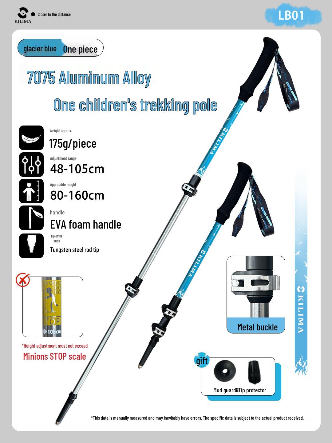 

Kids Trekking Poles: Aluminum/Carbon Fiber, Anti-slip for Hiking & Snow, Foam Grip, Straight Handle