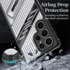For Samsung Galaxy S25 Ultra Case Folding Kickstand PC+TPU Anti Drop Phone Cover