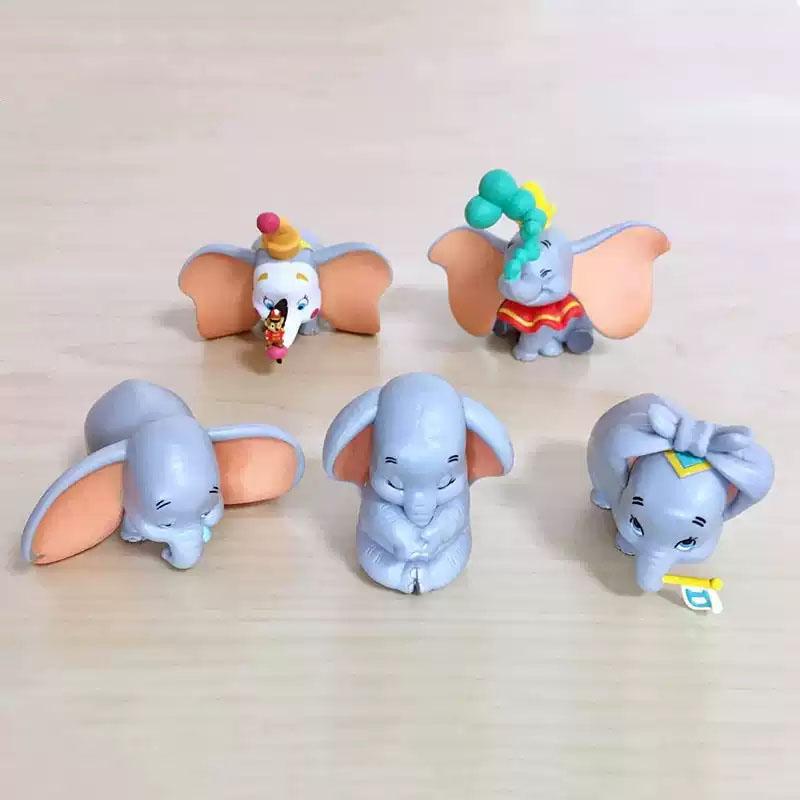 Cute  Dumbo Action Figure Toys Mini Size Jumbo Dumbo Elephant Anime Figure Dolls Car Decor Model Gifts