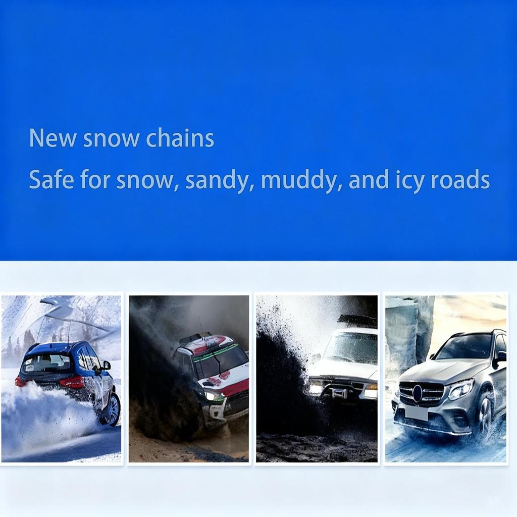 Tire Chains For Trucks 10piece Anti-Slip Adjustable Wheel Ties Belts Tire Chains For Cars For Ice Winter Hiking Trailer Offroad