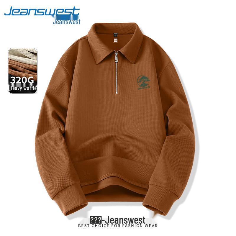 

Jenesse Men s Waffle Knit Collared Sweatshirt 3XL