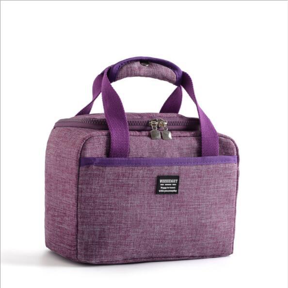 Bolsa de isolamento para lancheira portátil, bolsa de armazenamento de almoço espessada com papel alumínio