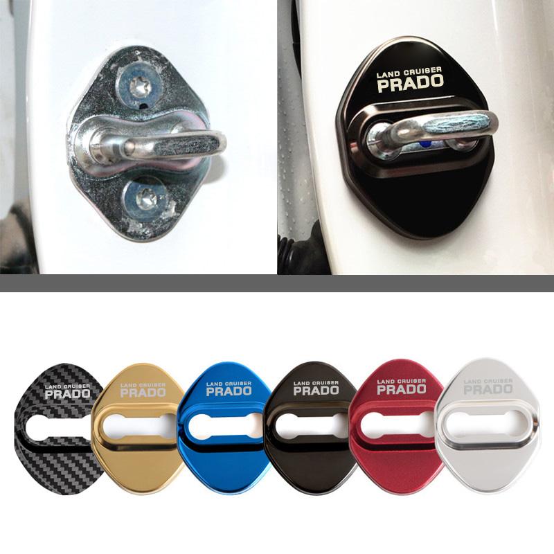 Door Lock Decoration Protection Cover flags emblem case for Toyota prado 120 fj150 land cruiser 80 accessories car styling