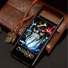 Case For Samsung Galaxy Z Flip 3 5G Black Hard Luxury ZFlip Phone Cover Fall Prevention Fashion PC Shell Overlord Skull Anime