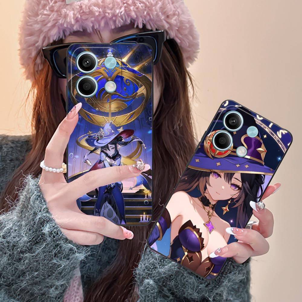 Game GI Mona Matte TPU Mobile Phone Case for POCO M7 M6 M5 M4 M3 X7 X6 X5 X4 X3 Pro GT 5G Colorful Printing Cover