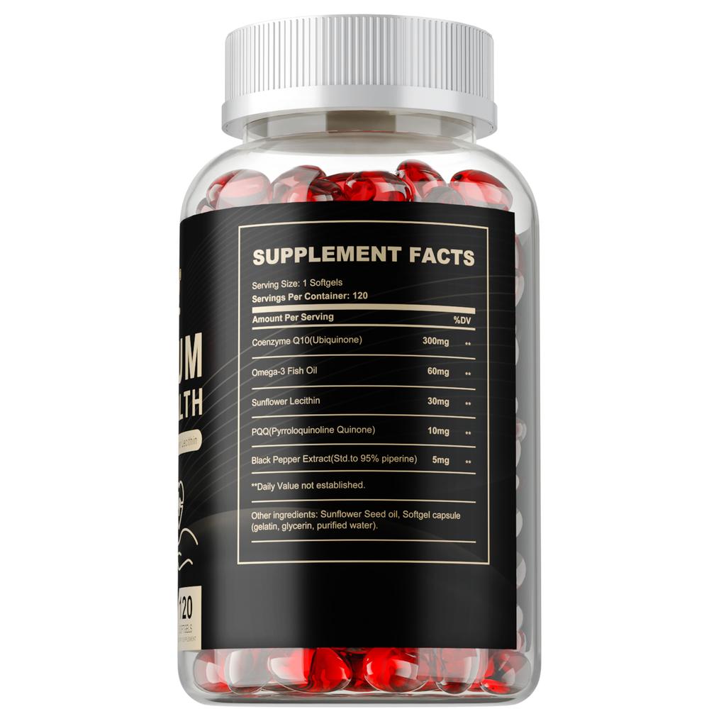Ubiquinol CoQ10, Heart Health Antioxidant, Natural Supplement for Energy Production, 120 Capsules