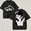 Tomie Junji Ito Graphic T‑Shirt Vintage Washed Horror Manga Front Back Dual Print Oversized Cotton Unisex Gothic Streetwear Tee