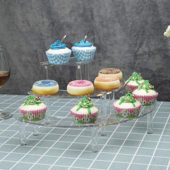 

1 комплект, прозрачная 3-слойная акриловая съемная подставка для торта, принадлежности для дома