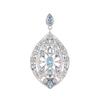 Antique Garnet Pendant: Large Sterling Silver Multi-Stone Design
