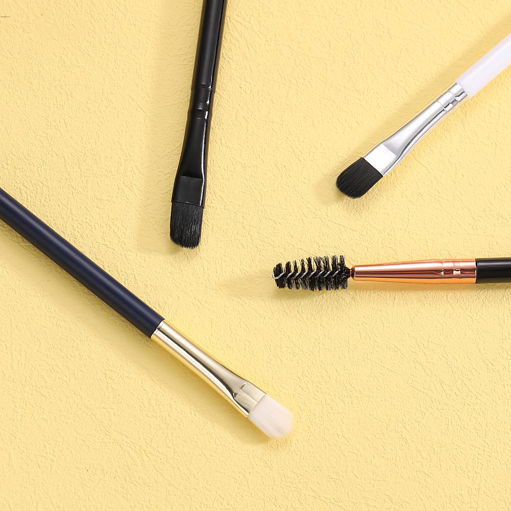 Hot-Selling Double-Ended Makeup Brush Set: Eyebrow, Eyeshadow, Eyeliner, Concealer – Perfect for Beginners, Portable & Versatile DIY Makeup Tool.