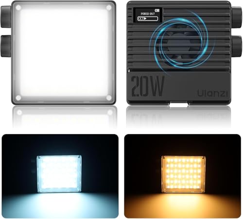 Ulanzi LE20 20W RGB Mini Pocket Light, Black, 2500K-9000K, PD Fast Charging, Type-C, for Live Streaming, Photo, and Video Recording