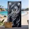 Asciugamano da Spiaggia con Stampa del Newcastle United Football, Asciugamano Grande Morbido ad Asciugatura Rapida per Spiaggia Campeggio Nuoto