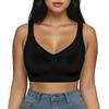 Wireless Seamless V Neck Bra for Women Stretchy Soft Fabric Comfortable Support Wide Straps Non Padded Everyday Wear
