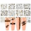 12 Designs Leopard Print Nail Art Stickers Animal Water Transfer Sliders Decals