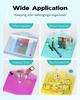 10pcs folder 11 hole plastic envelope transparent folder with labels 3-ring loose leaf folder A4 sized letter sized pocket organizer