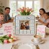 Wooden Photo Frame The Greatest Mom Ever 25cm Square Frame Home Decoration Craft Gift for Mother's Day Display