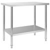 VidaXL Kitchen Work Table 100x60x85 Cm Stainless Steel