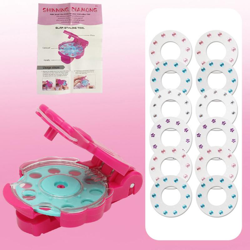 Diy   Sticker Hair Decoration For Girls Princess Make Up Toy Set 120/220 Gems Hair Styling Tool Accessory Gifts