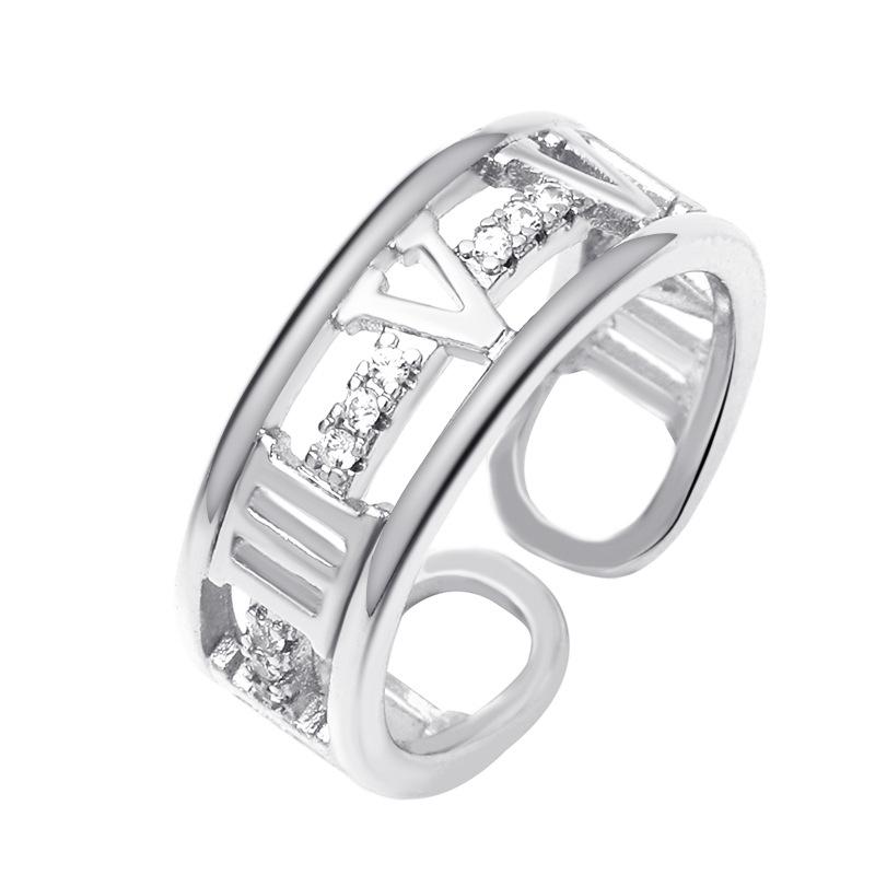 Trendy Diamond Butterfly Heart Open Ring - Unique Musical Note Design for Couples