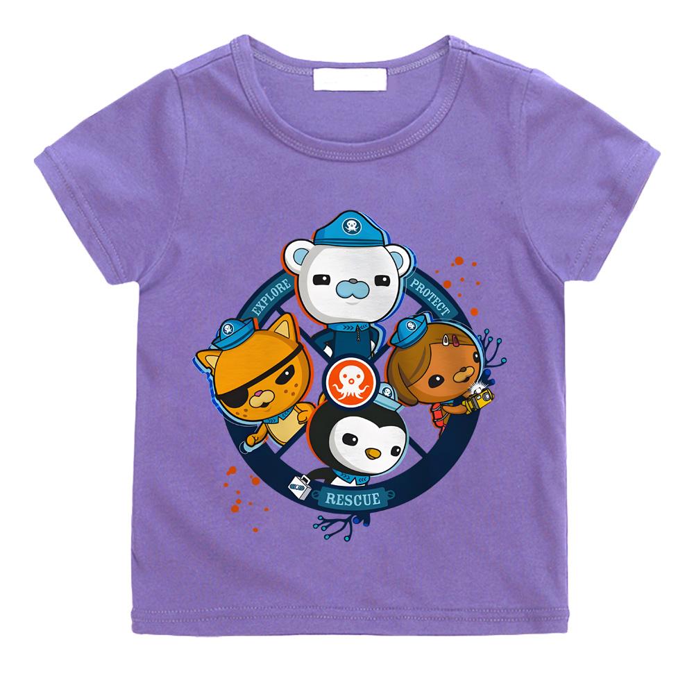 Camisetas de Verão Estampadas de Desenho Os Octonautas para Meninos/Meninas Camisetas Manga Curta 100%Algodão MeninosMeninas Camiseta de Alta Qualidade camiseta anime Tops Fofos