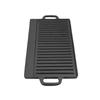 Cast Iron Frying Pan, Double-Sided Baking Cooking Pan with Two Integral Handles, Even Heat Distribution, for Oven, Gas Stove, Induction Cooker, Outdoo