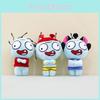 Cute Red Zombie Plush Toy Bag Pendant Keychain Adorable 13cm Stuffed Doll