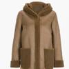 La Belle Shinyoung Fur Hood Reversible Mouton Long Coat Lb103ct