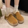 Thick-soled Velvet Doudou Birkenstocks Women's 2025 New Winter Loafers Cotton Shoes Warm Snow Boots Women's Non-slip