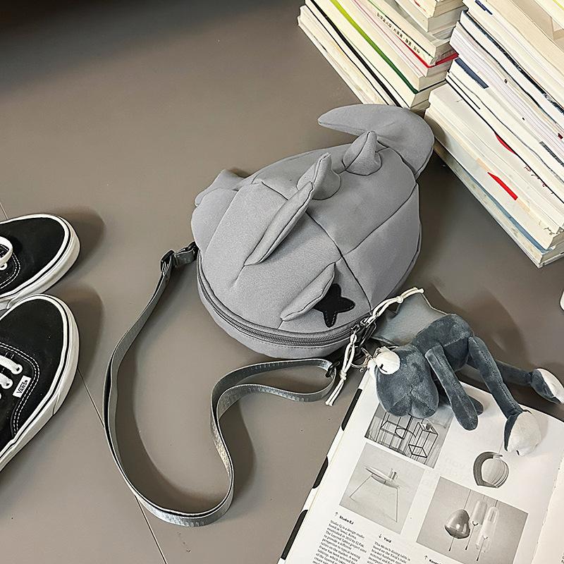 Shark messenger bag women's shoulder bag cute summer commuter mobile phone bag men's trendy cycling bag