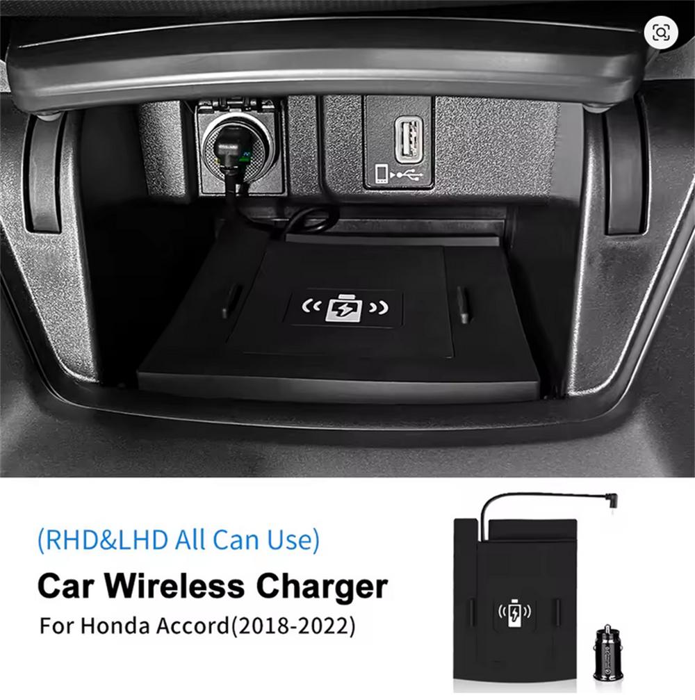 For Honda Accord 2018-2022 Car Wireless Charger Pad Phone Fast Charging Mat PVC