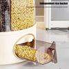 6-Grid Design Rice Dispenser One-Click Output Rotating Rice Bucket Airtight Barrel  Home Use