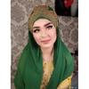 Premium Chiffon Hijabs Scarf Shimmer Gold Glitters Beads Hijab for Muslim Woman Head Scarf Shawl Wrap Lightweight
