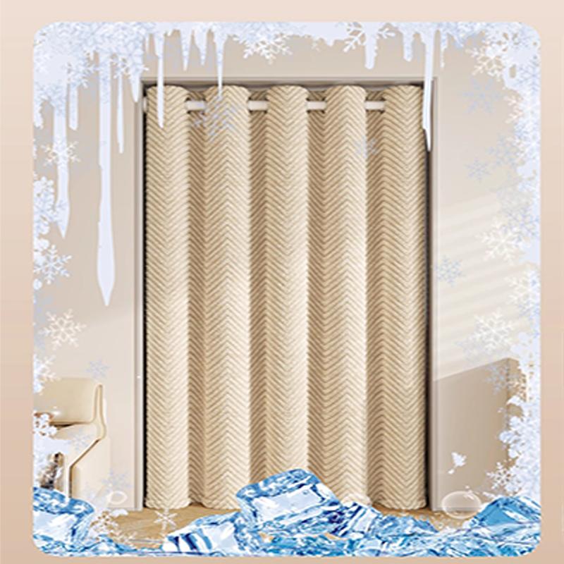 

1Pcs 100% Polyester Chevron Thermal Insulated Curtain, Energy Saving & Noise Reducing for Home 26inch x 42inch&Grommet Top бежевий