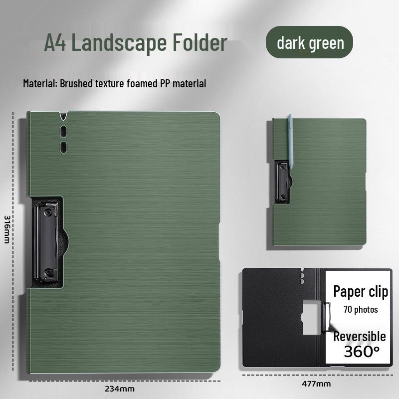 Double Clip Writing Board with Storage for A3/A4 Documents - Ideal for Students & Office Use