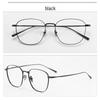 Pure Titanium Myopia Eyeglass Frames, Thin Metal Rim, Fashionable & Prescription-Compatible