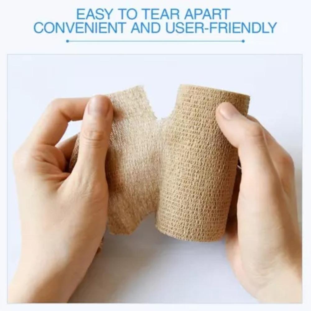 2PC Self-Adhesive Elastic Bandage Wound Bandaging Supplies Training Breathable Fixation for Sports First Aid Wound Plasters Tape