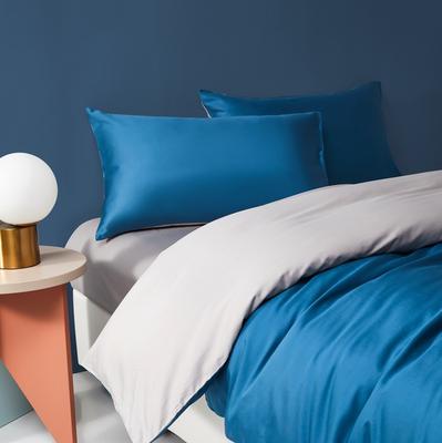 Solid Color Long-staple Cotton 100-count Double-piece Cotton Four-piece Set Pure Cotton Bed Sheet and Quilt Cover Three-piece Set