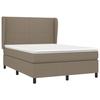 Maison Exclusive - Lattenrost-Bettgestell mit Matratze Taupe 140x200 cm Stoff
