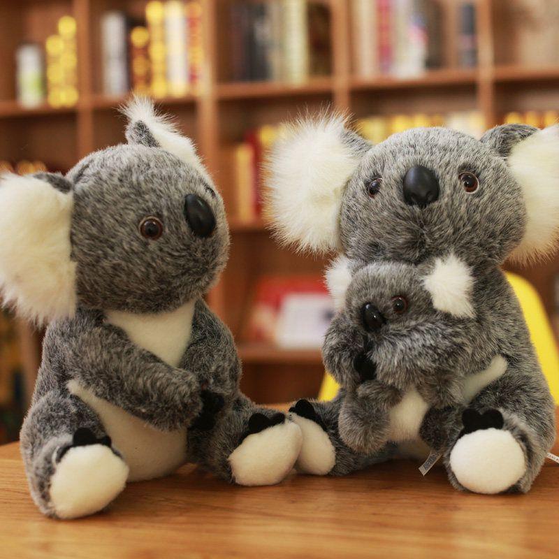 Adorable Koala Bear Plush Toys Featuring Sitting Mother And Baby Stuffed Dolls