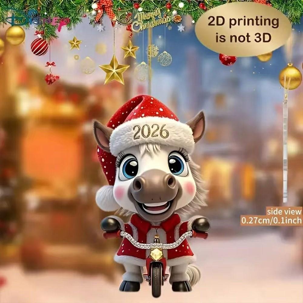 2D Flat Horse Pendant Ballerina Xmas Tree Hanging Ornament Car Rearview Mirror Pendant  Bag Charms