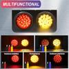 Ygmylandbb LED Truck Tail Light 24V Trailer Light Small Turn Signal Mode Light Truck Truck Lighting Red Red and Yellow Light Waterproof Set of 2